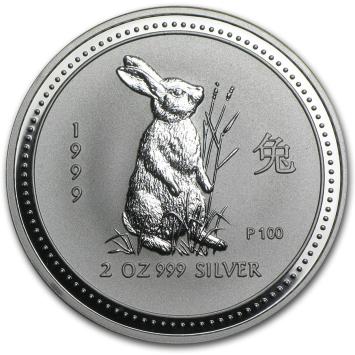 Australië Lunar 1 Haas 1999 2 ounce silver